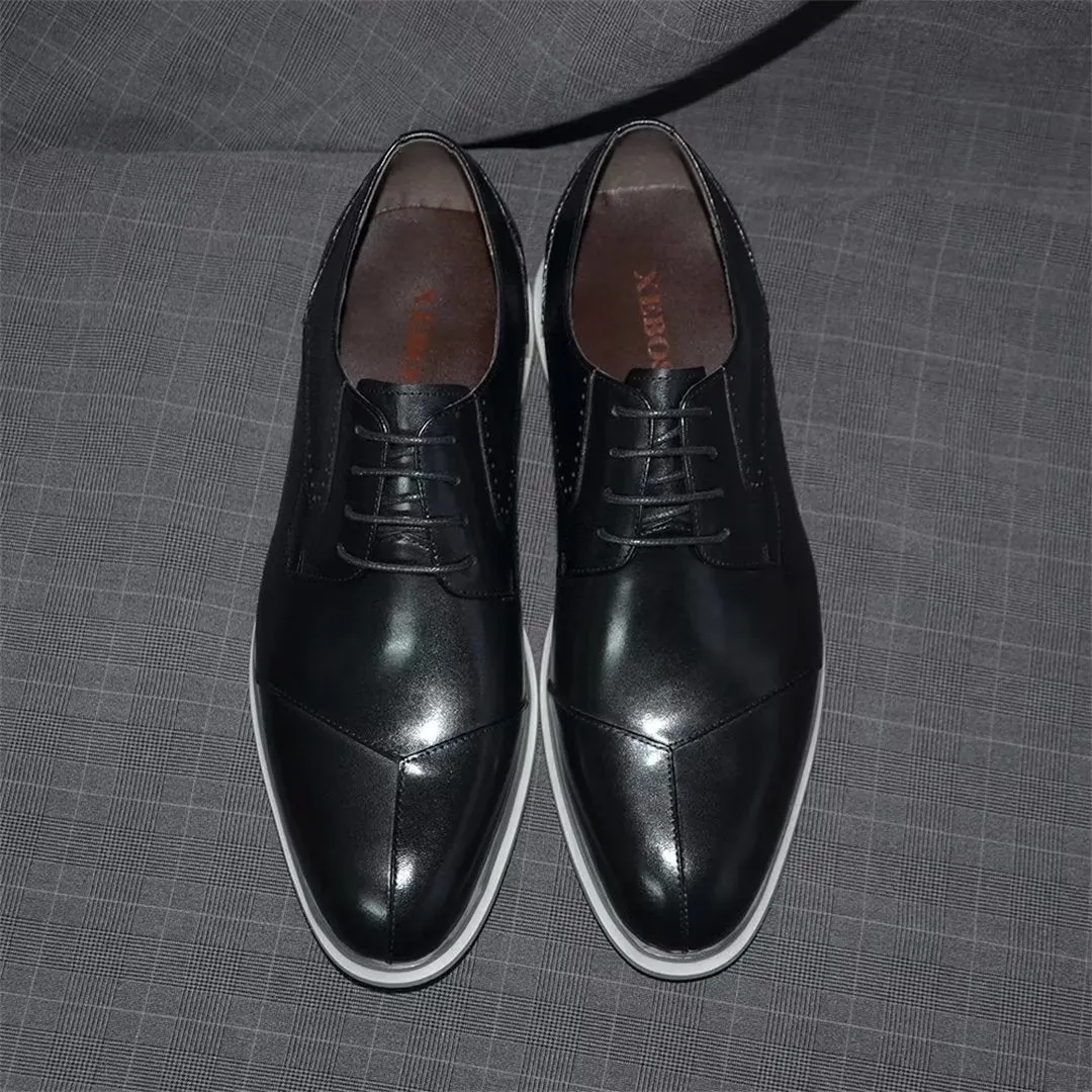 Lace-Up Luxe Leather Dress Footwear