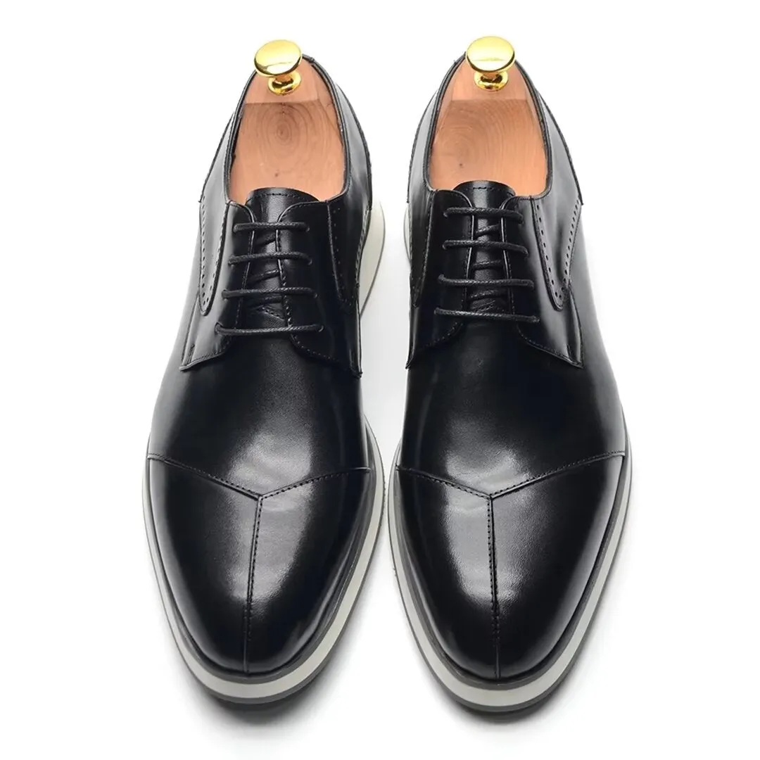 Lace-Up Luxe Leather Dress Footwear